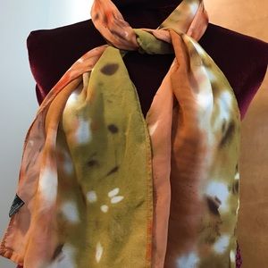 Tie dye chiffon scarf